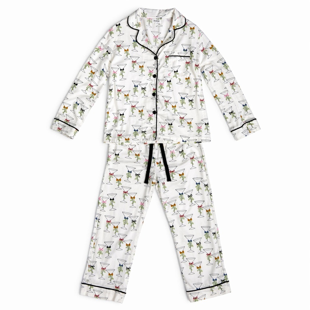 BedHead Pajamas XS Martini Print Cotton Set 2pc Lounge Sleepwear USA